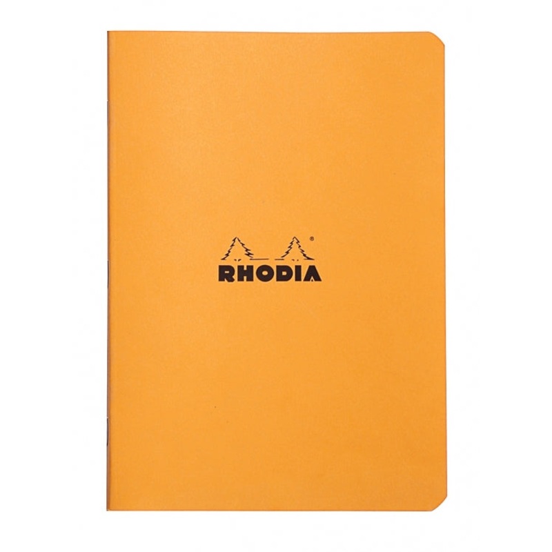Rhodia A5 Side Staple Notebook - Orange, Lined