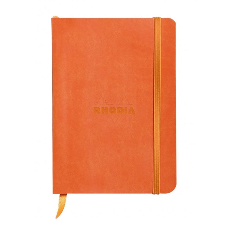 Rhodia A6 Softcover Notebook - Tangerine, Lined