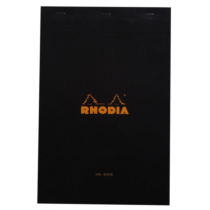 Rhodia No. 19 A4+ Notepad - Black, Blank
