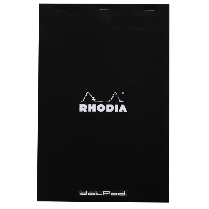 Rhodia No. 19 A4+ Notepad - Black, Dot Grid