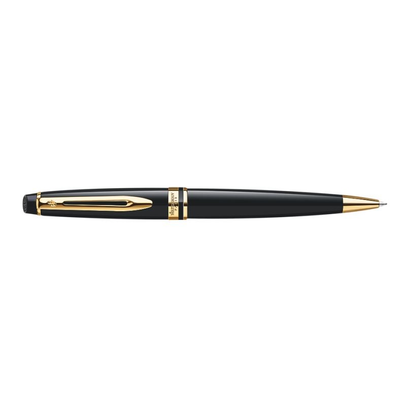 Waterman Expert Black Lacquer & Gold Ballpoint Pen
