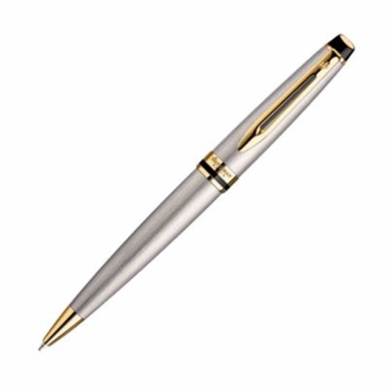 Waterman Expert Stainless Steel & Gold Ballpoint Pen