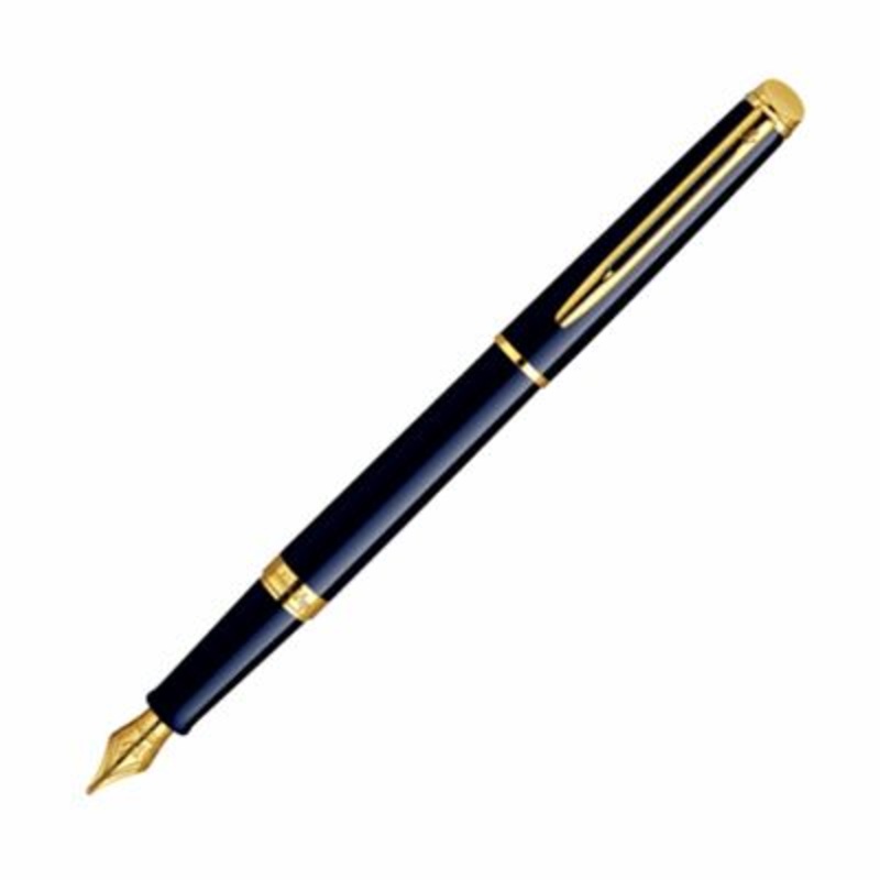 Waterman Hemisphere Black Lacquer & Gold Fountain Pen