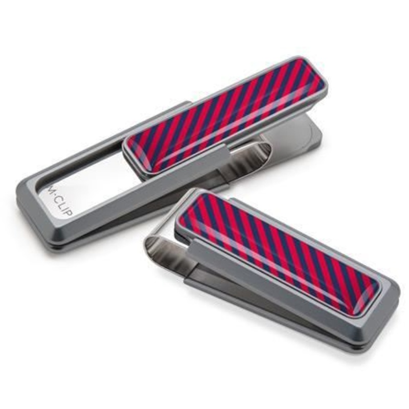 M-Clip Natural UV2 w/Dark Blue & Red Money Clip