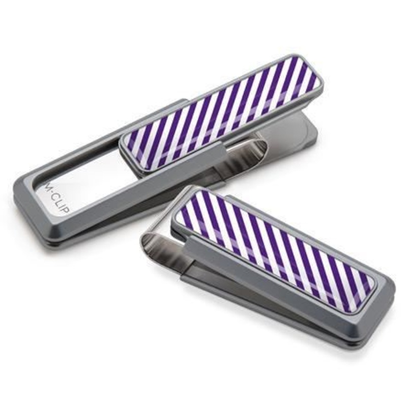 M-Clip Natural UV2 w/Purple & White Money Clip