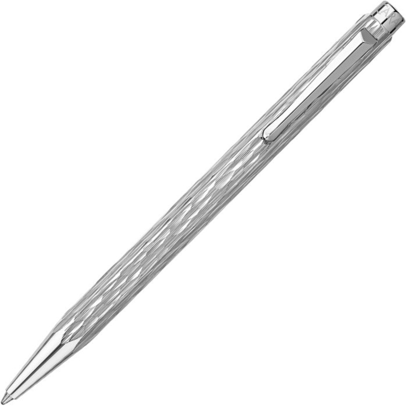 Caran d'Ache Ecridor Venetian Set Palladium Ballpoint Pen and Leather Case - Limited Edition