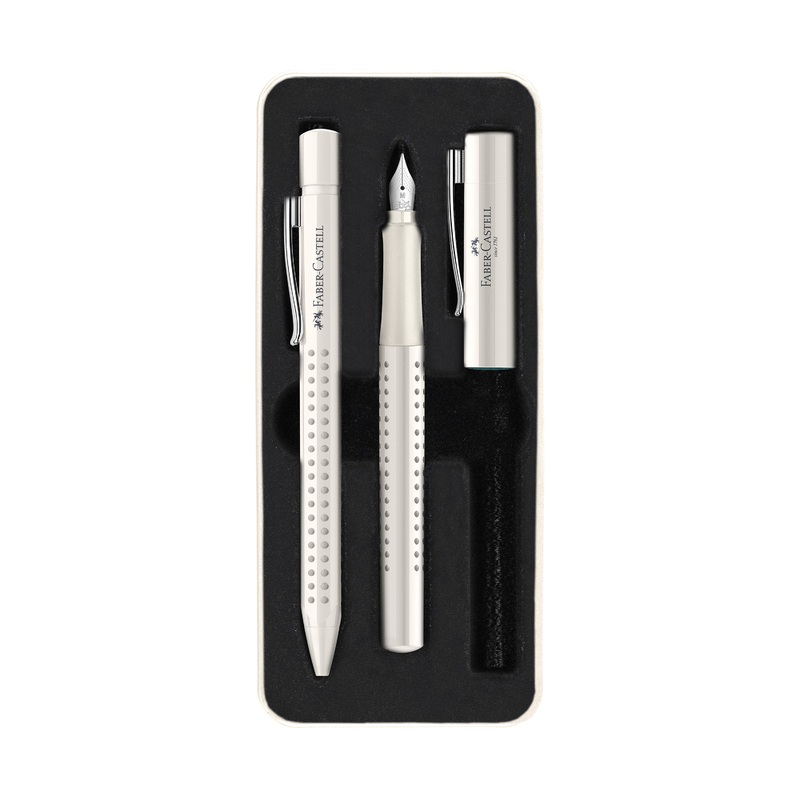 Faber-Castell Grip 2010 Coconut Milk Fountain Pen & Ballpoint Pen Set