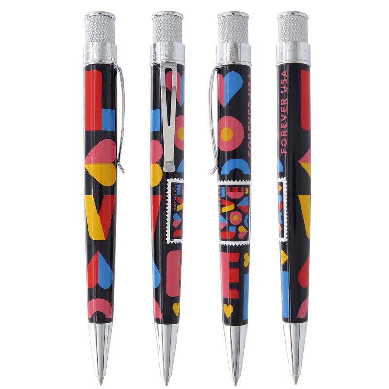 Retro 1951 Tornado U.S. Postal Service 2021 Love Stamp Rollerball Pen