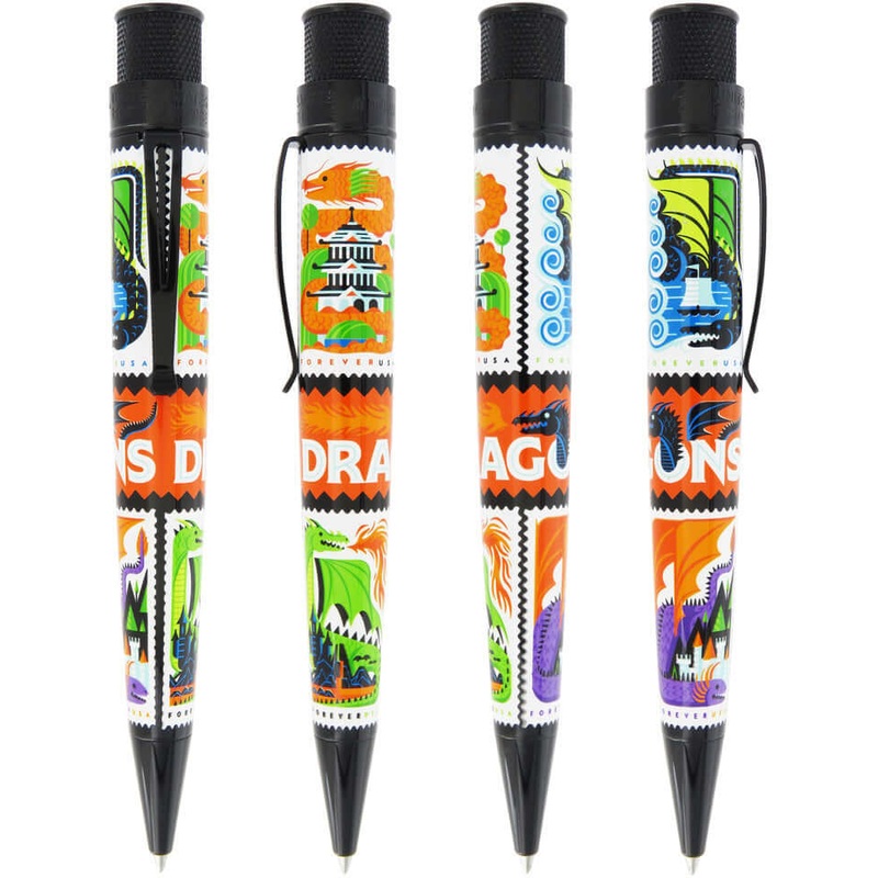 Retro 1951 Tornado U.S. Postal Service Dragons Big Shot Rollerball Pen