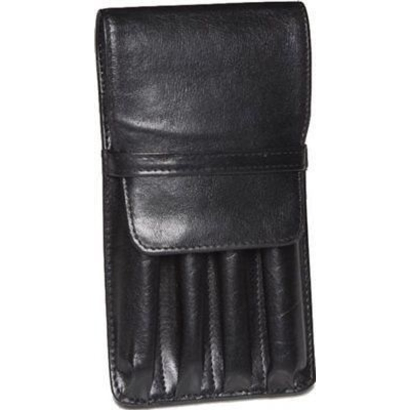 Aston Leather 4 Pen Holder Black