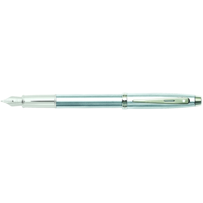 Sheaffer 100 Brushed Chrome Fountain Pen
