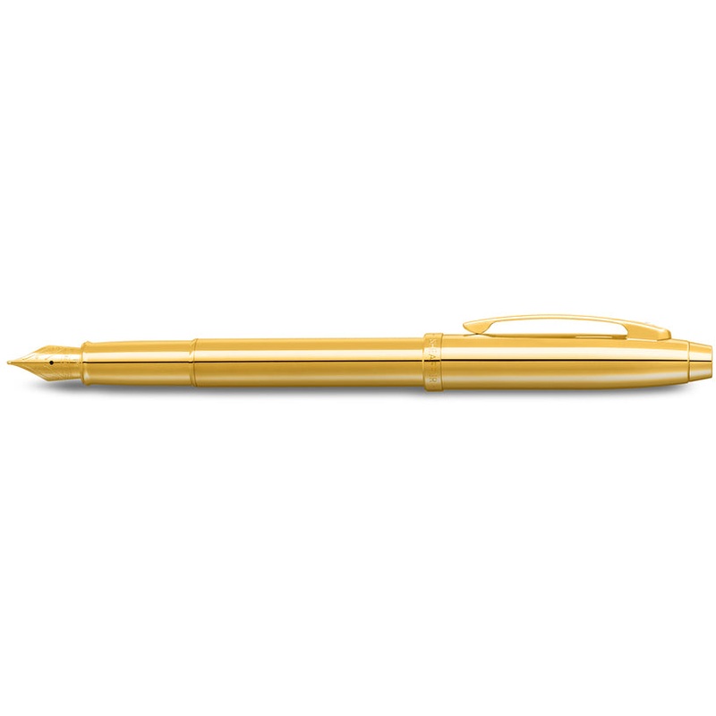 Sheaffer 100 Glossy PVD gold with PVD gold trim Fountain Pen