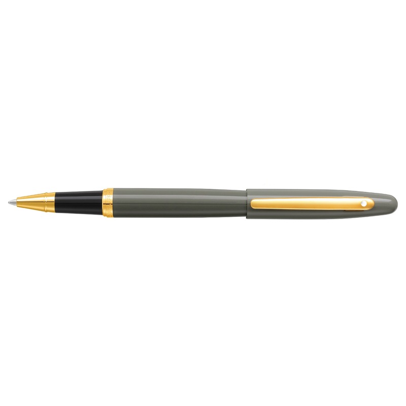 Sheaffer VFM Light Gray and PVD Gold Trim Rollerball Pen