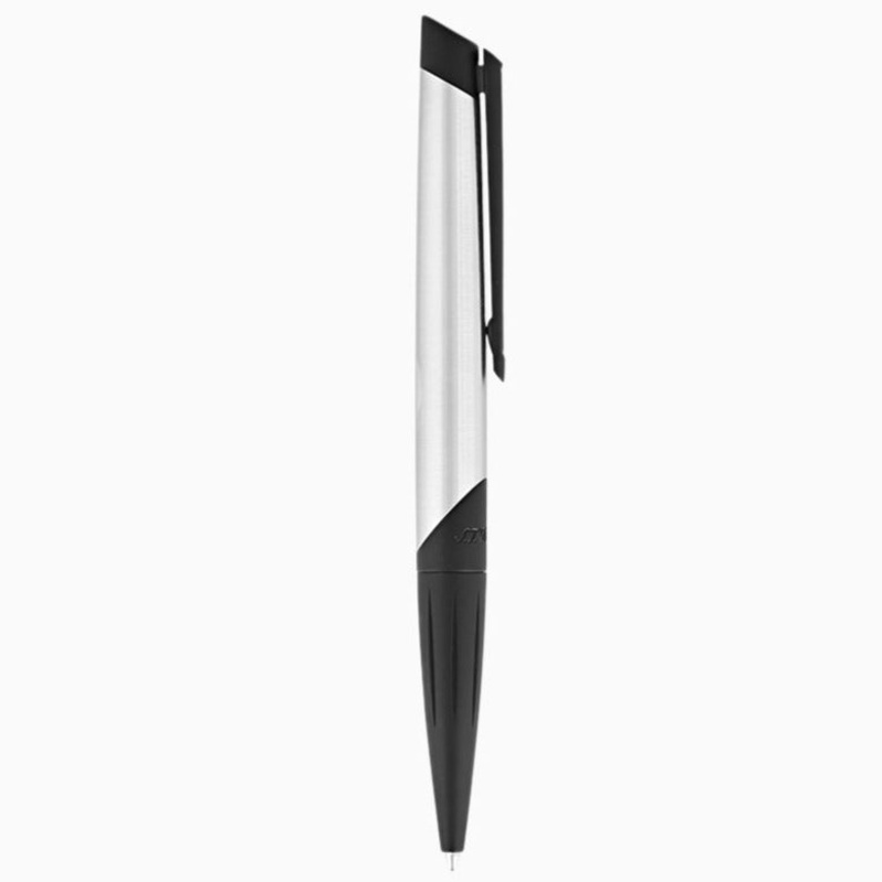 ST Dupont Defi Millenium Brushed Chrome & Matte Black Trim Ballpoint Pen