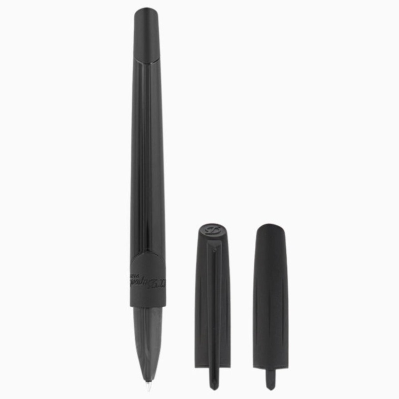ST Dupont Defi Millenium Shiny Black & Matte Black Trim Rollerball Pen