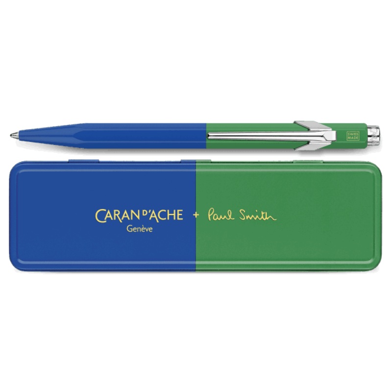Caran d'Ache 849 Paul Smith Cobalt Blue and Emerald Green Ballpoint Pen