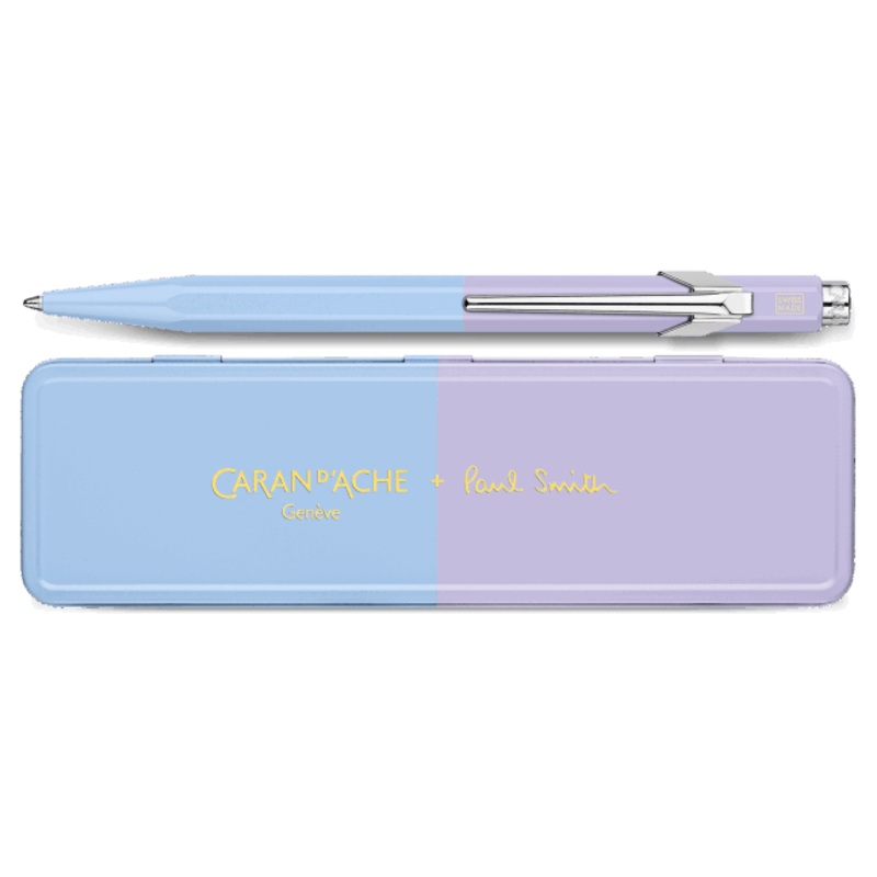 Caran d'Ache 849 Paul Smith Sky Blue and Lavender Purple Ballpoint Pen