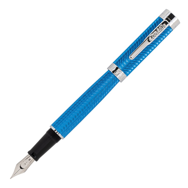 Conklin Herringbone Signature Blue Fountain Pen