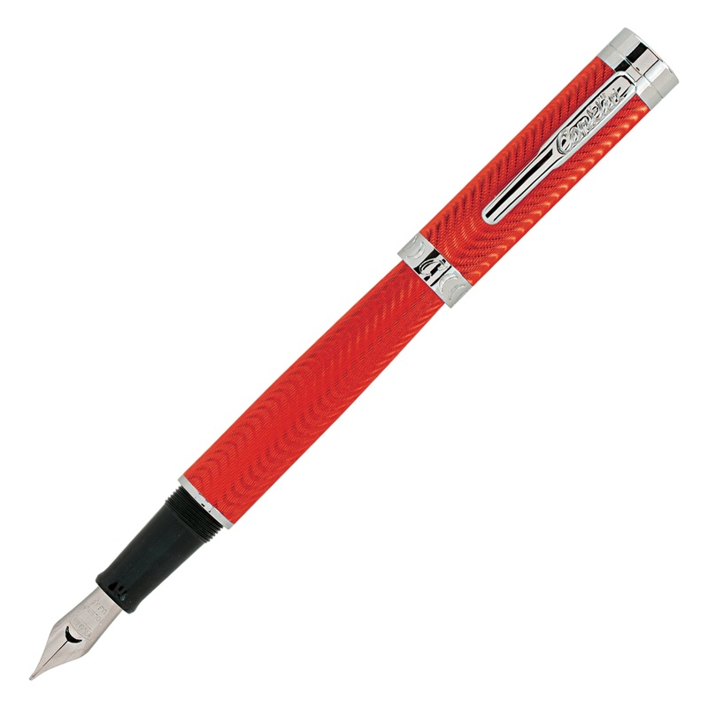 Conklin Herringbone Signature Red Fountain Pen
