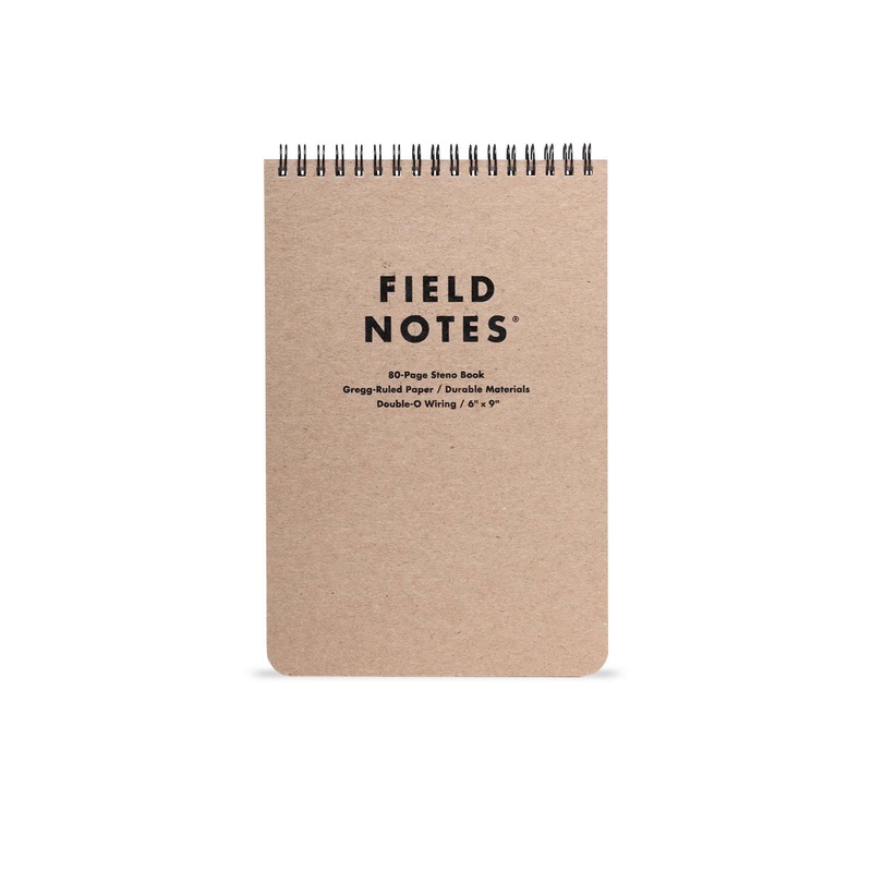 Field Notes Steno 6"  9" 80 Pages Gregg-Ruled Paper