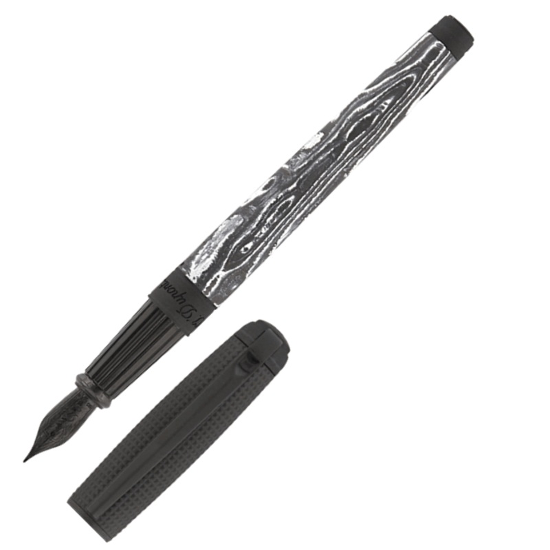 ST Dupont Line D Carbon Collection Dark Storm Fountain Pen