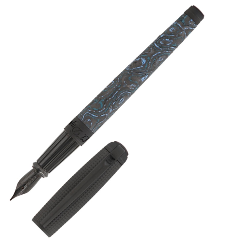 ST Dupont Line D Carbon Collection Glacial Cave Fountain Pen