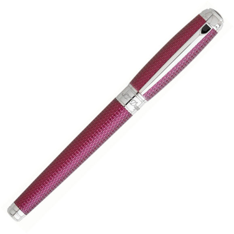 ST Dupont Line D Firehead Guilloche Amethyst Rollerball Pen