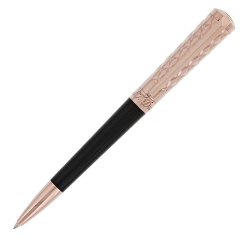 ST Dupont Liberte Pink Gold & Black Ballpoint Pen