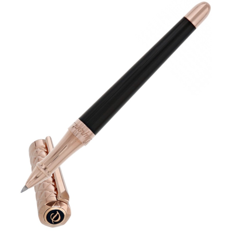 ST Dupont Liberte Pink Gold & Black Rollerball Pen