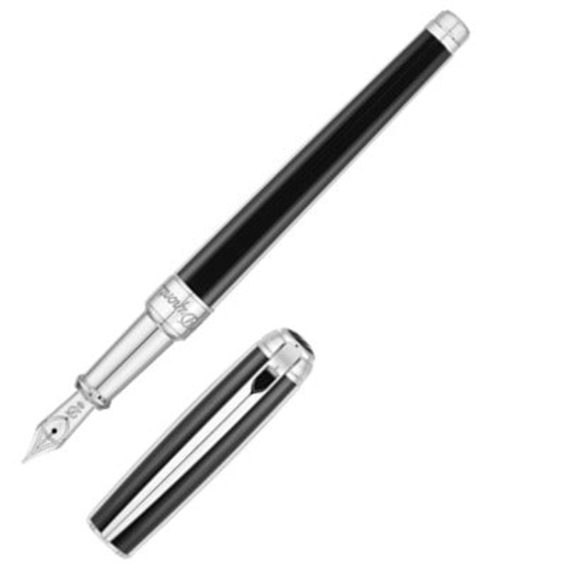ST Dupont Line D Windsor Black and Palladium Fountain Pen