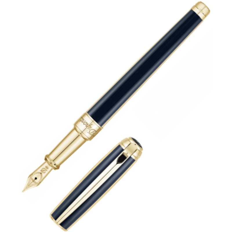 ST Dupont Line D Windsor Blue and Gold Fountain Pen