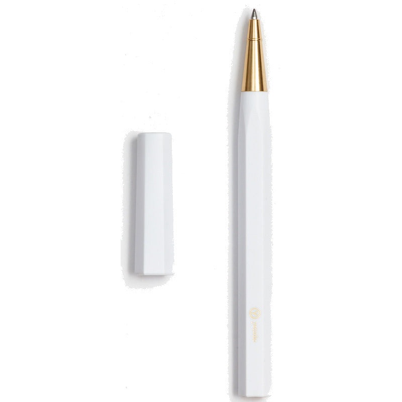 ystudio Resin Brass White Rollerball Pen