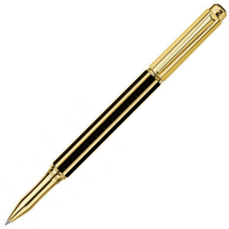 Caran d'Ache Varius Gold Plated China Black Rollerball Pen