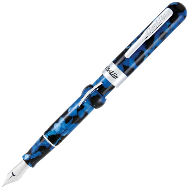 Conklin Mark Twain Crescent Filler Vintage Blue Fountain Pen