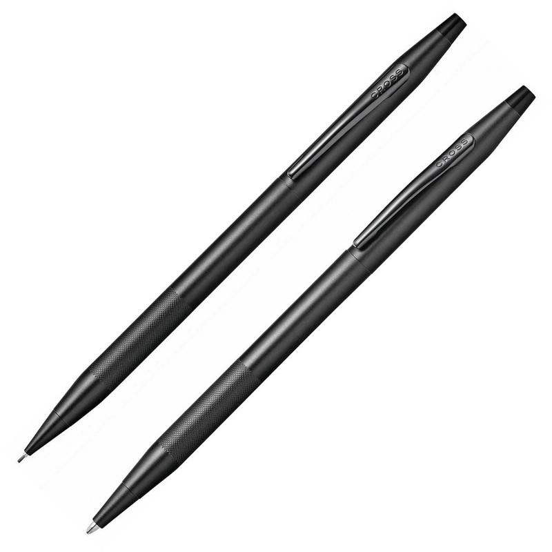 Cross Classic Century Black Micro Knurl Ballpoint Pen and 0.7mm Pencil Set