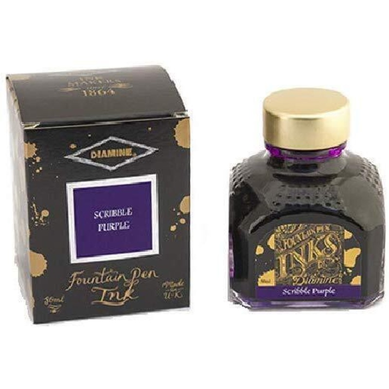 Diamine Bottled Ink 80ml Scribble Purple