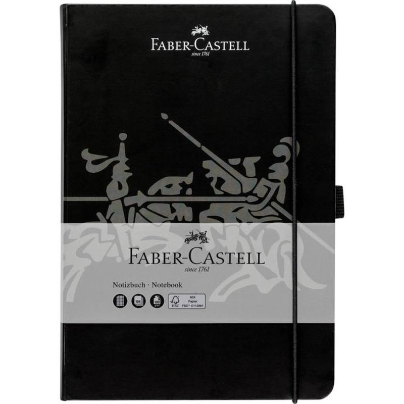 Faber-Castell Notebook A5 5.8" x 8.3" Square Paper - Black