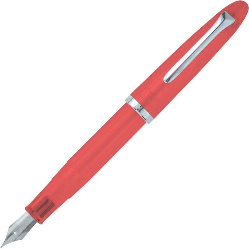 Sailor Compass 1911 Compass Transparent Red Steel Fountain Pen