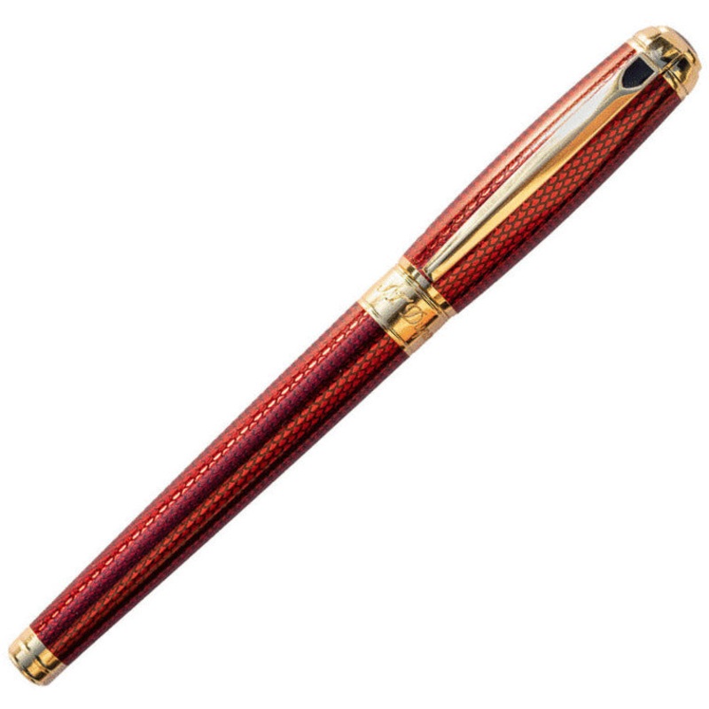 ST Dupont Diamond Guilloche Ruby Rollerball Pen