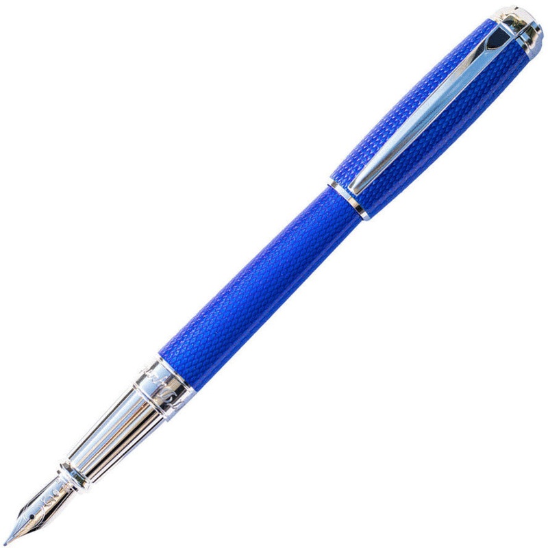 ST Dupont Diamond Guilloche Sapphire Fountain Pen
