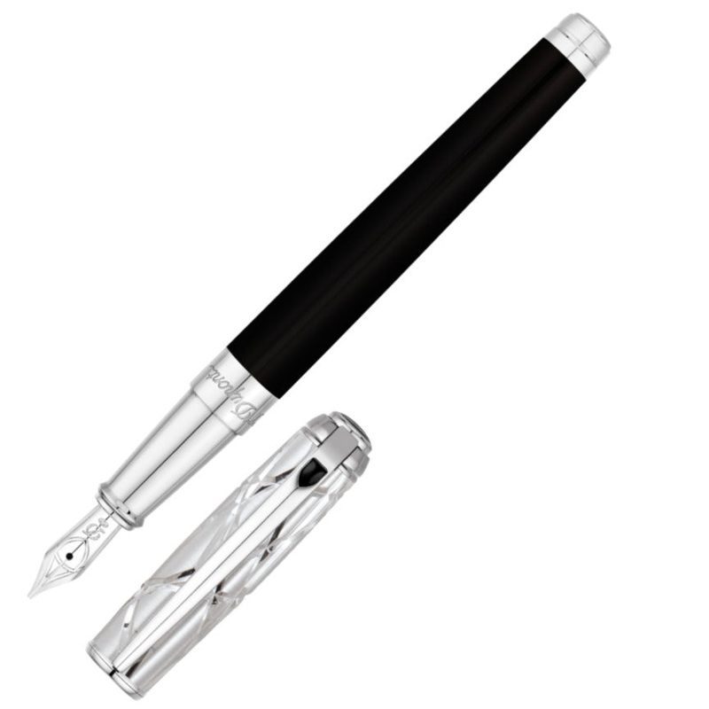 ST Dupont Line D Fire Lines Palladium Fountain Pen