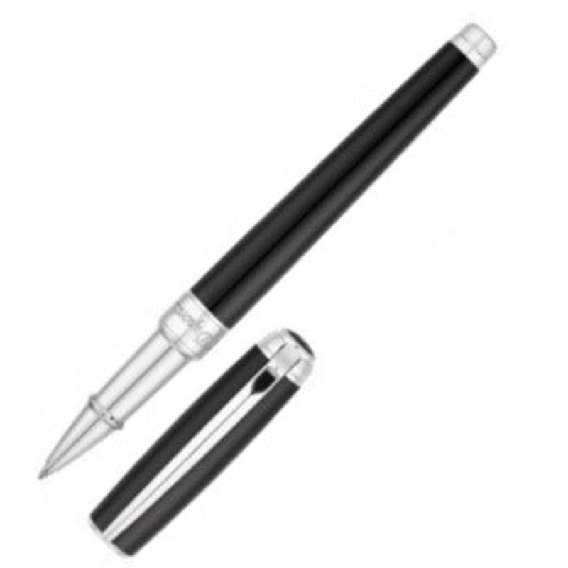 ST Dupont Line D Medium Black & Chrome Rollerball Pen