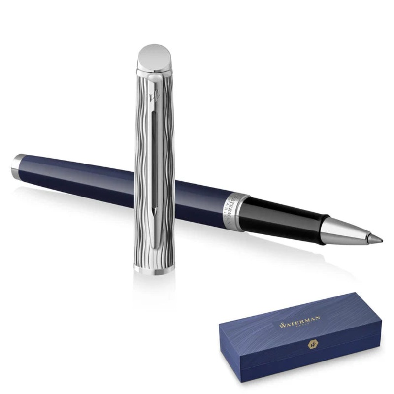 Waterman Hmisphre 2022 Special Edition Deluxe Blue Chrome Trim Rollerball Pen